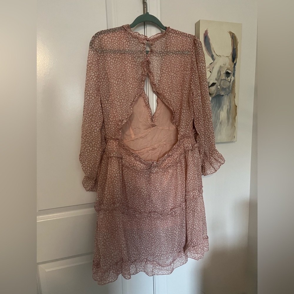 PINK BOHO RUFFLE DRESS - Picture 4 of 5